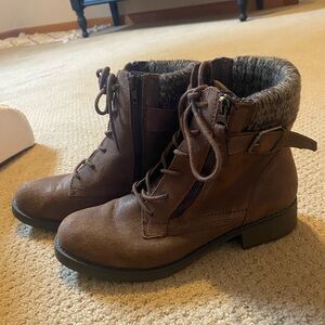 Brown ankle booties